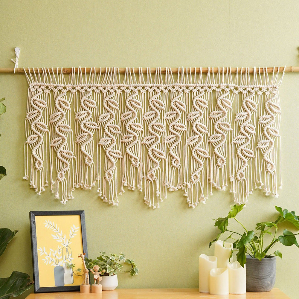 Macrame Curtain with Artistic Fringes | Thrascher