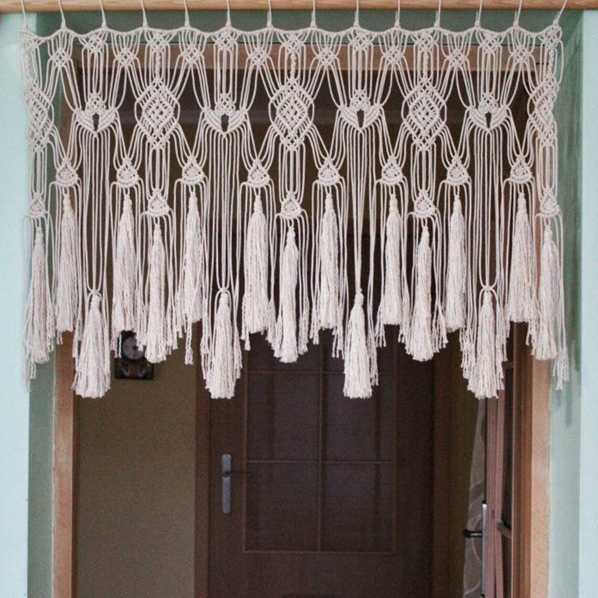 Macrame Curtain with Decorative Fringe | Thrascher