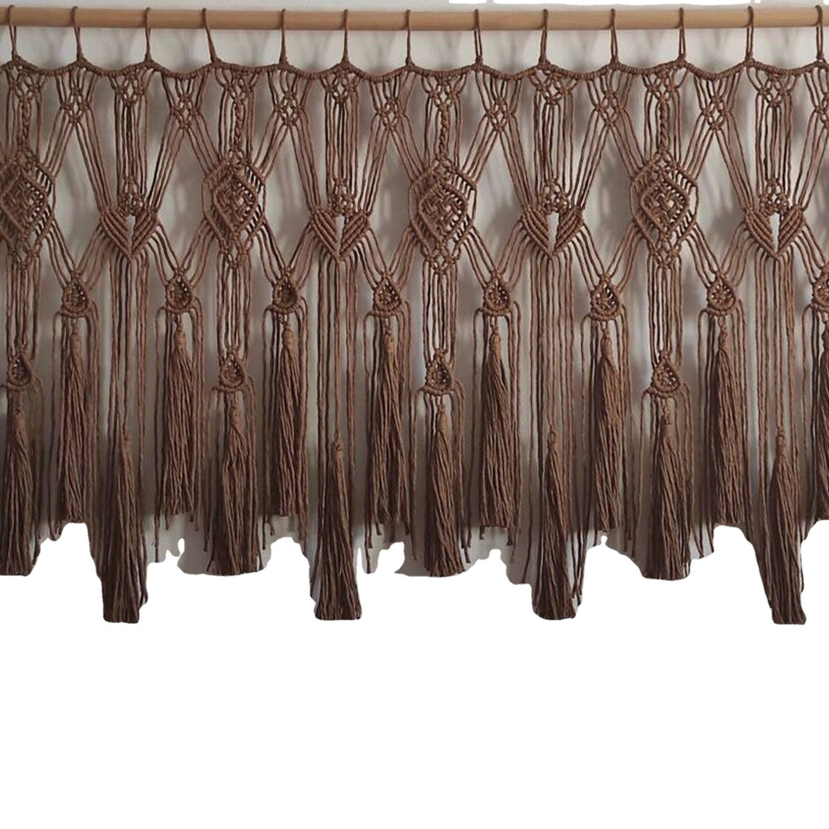 Macrame Curtain with Decorative Fringe | Thrascher