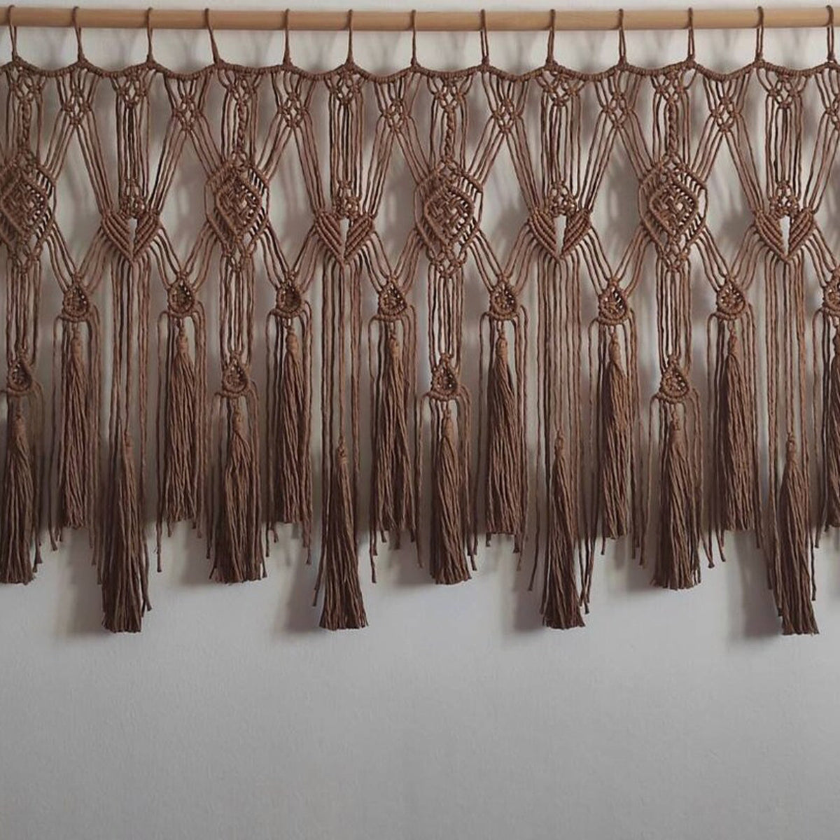Macrame Curtain with Decorative Fringe | Thrascher