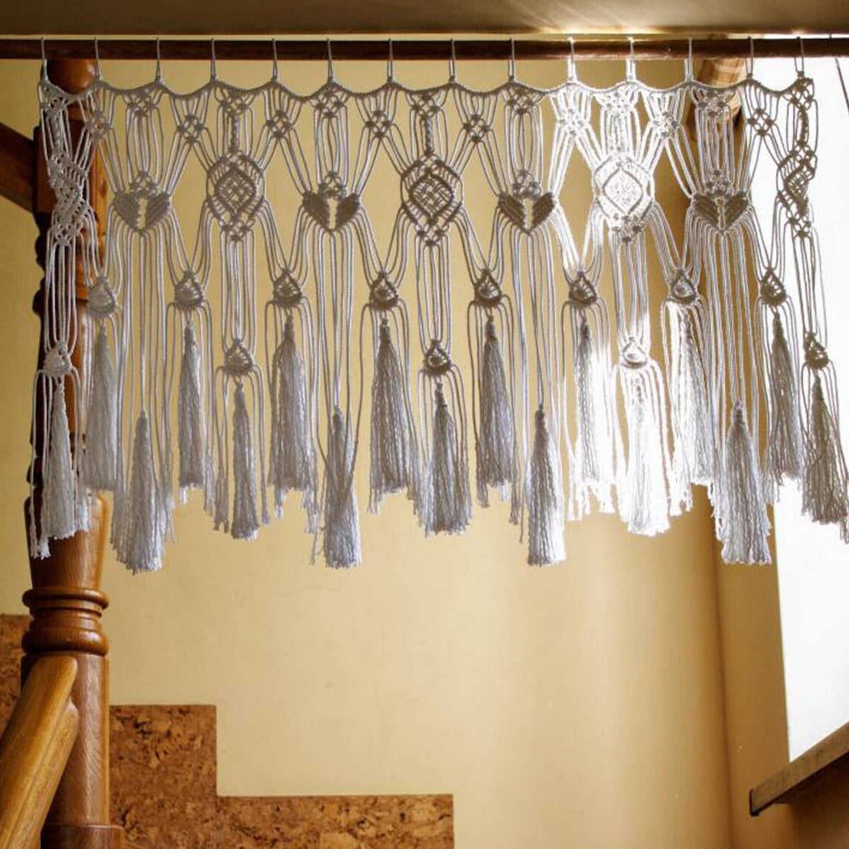 Macrame Curtain with Decorative Fringe | Thrascher