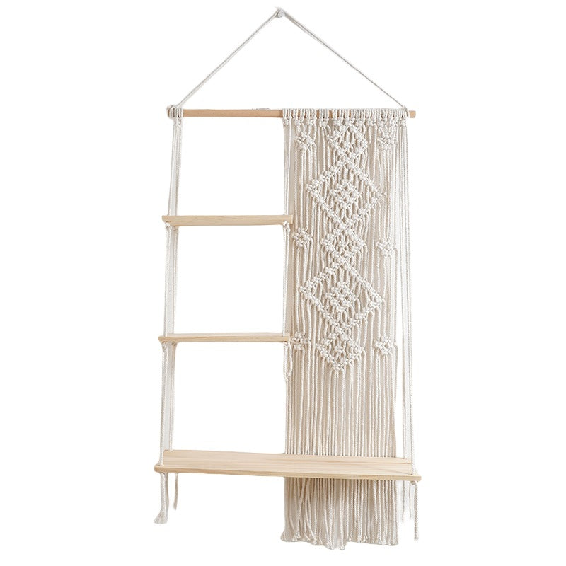 Macrame Decorative Floating Shelf | Thrascher
