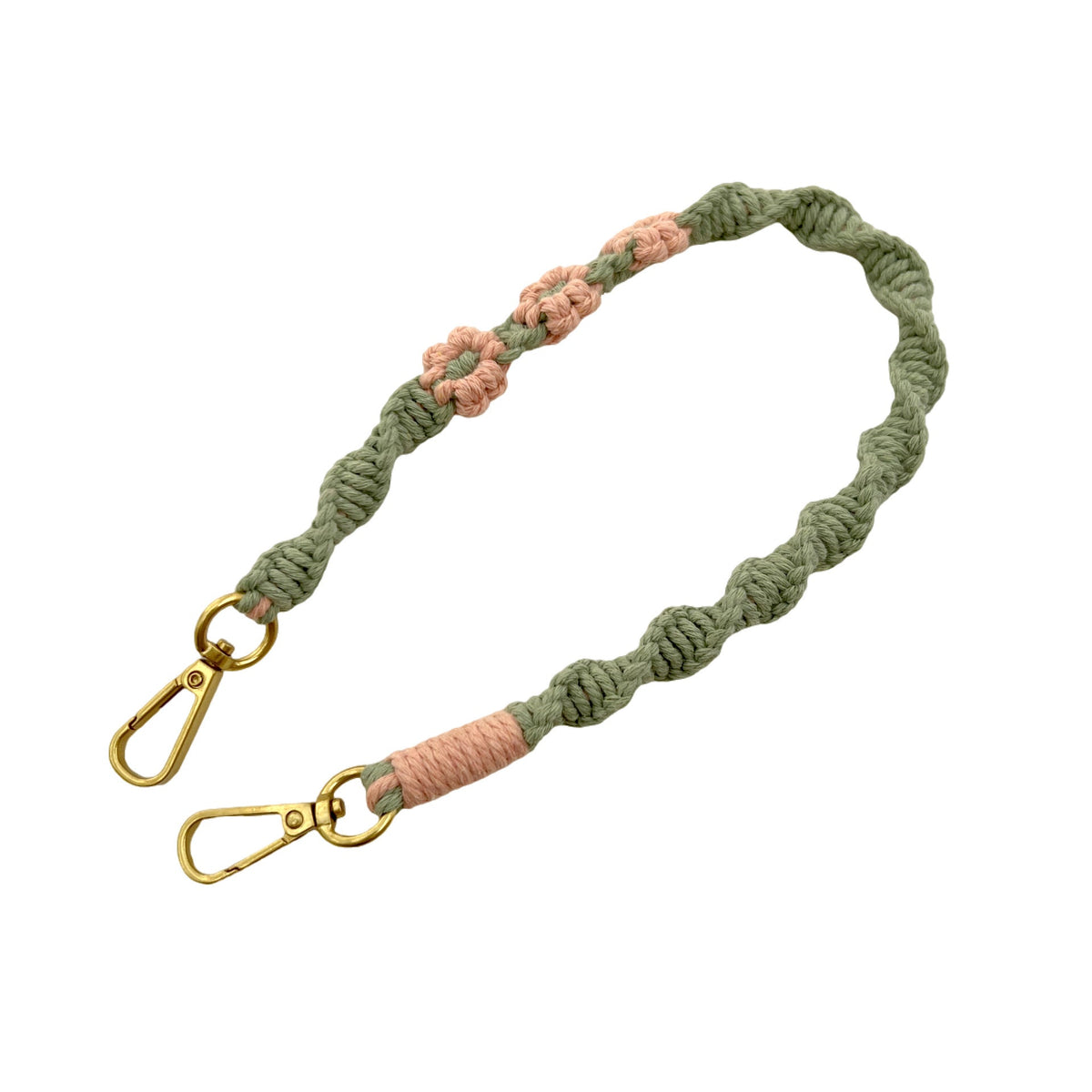 Macrame Dog Leash with Floral Accents | Thrascher