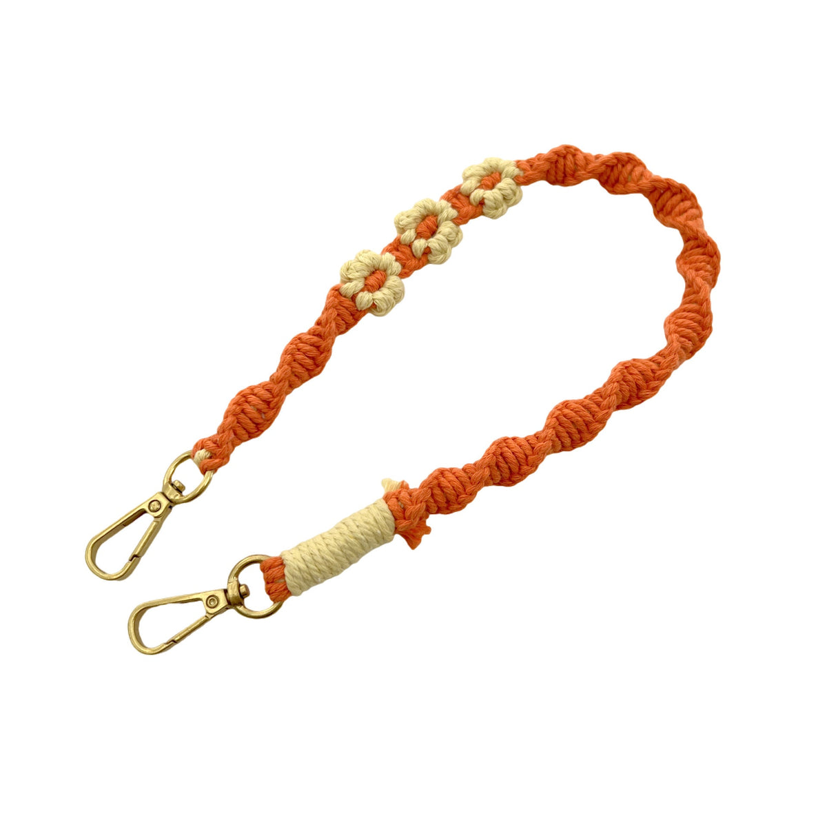 Macrame Dog Leash with Floral Accents | Thrascher