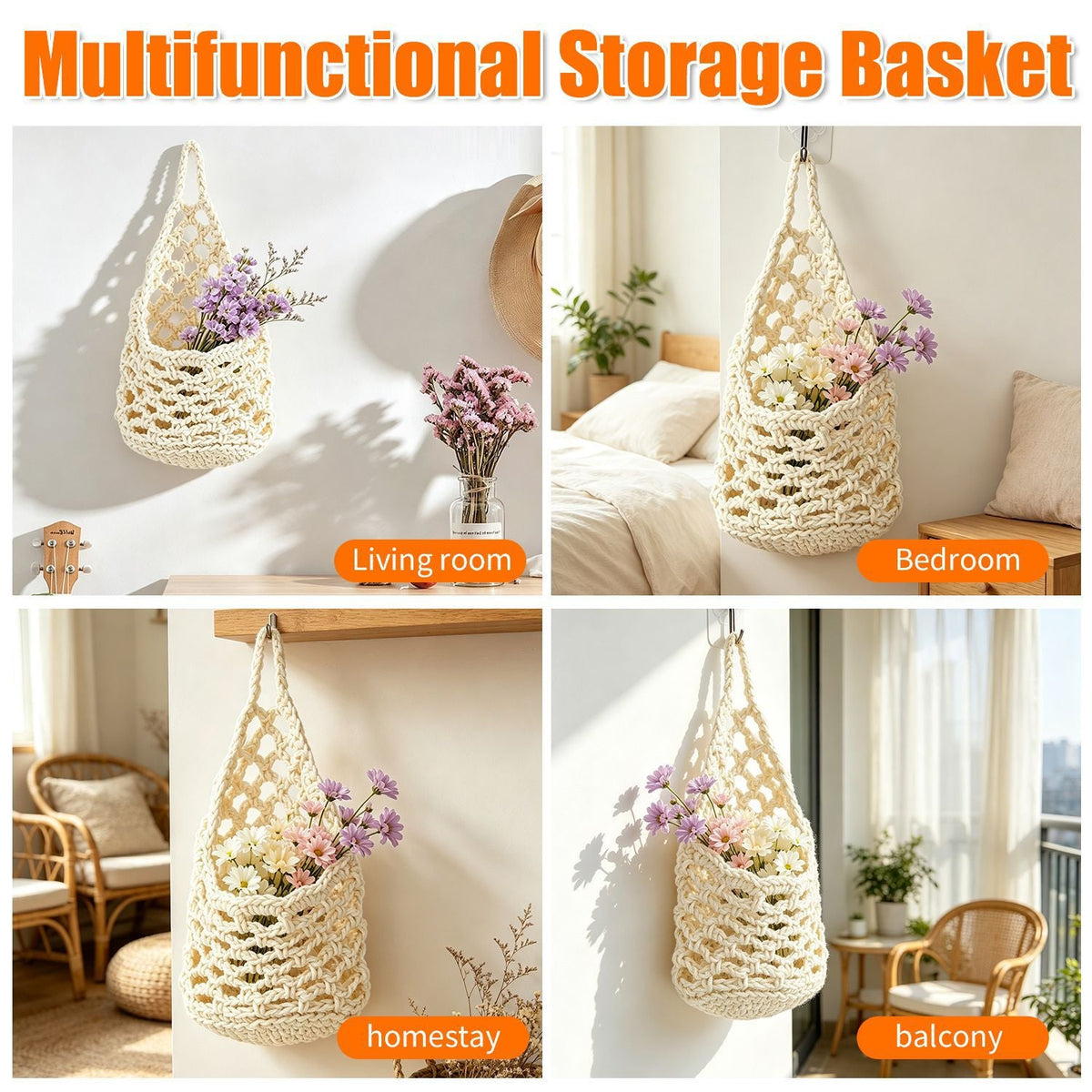 Macrame Flower Basket | Thrascher