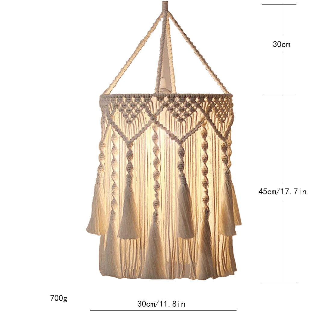 Macrame Hanging Lamp | Thrascher