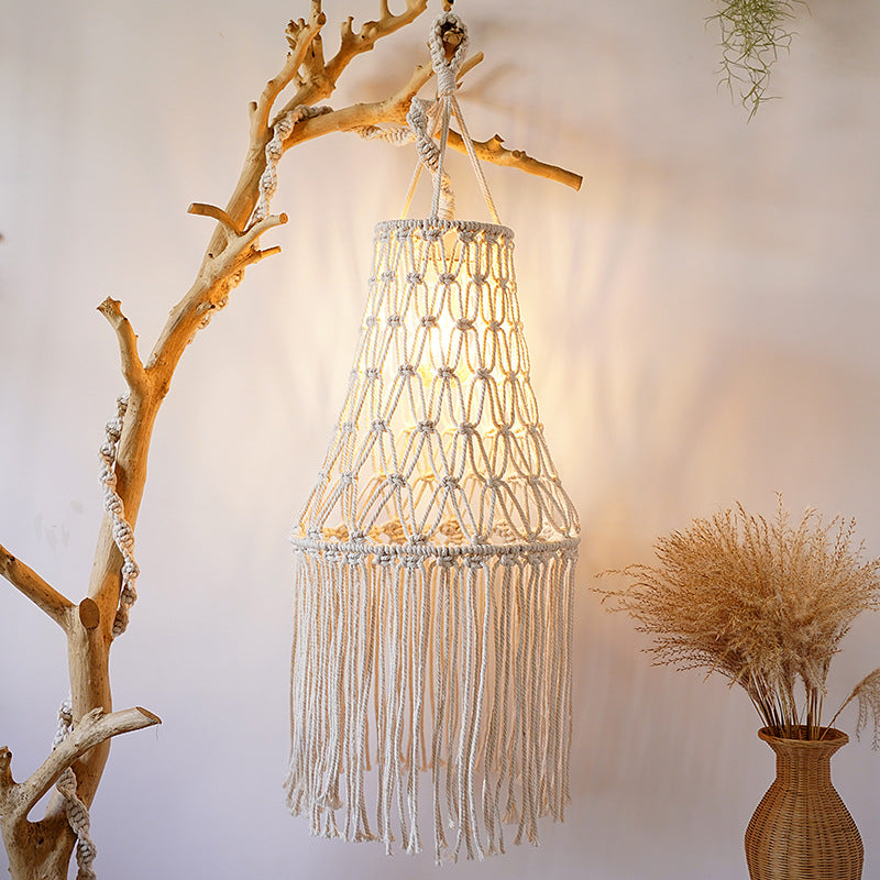 Macrame Hanging Lantern 12 × 30 Inch | Thrascher