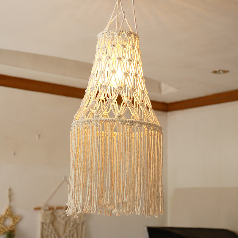 Macrame Hanging Lantern 12 × 30 Inch | Thrascher