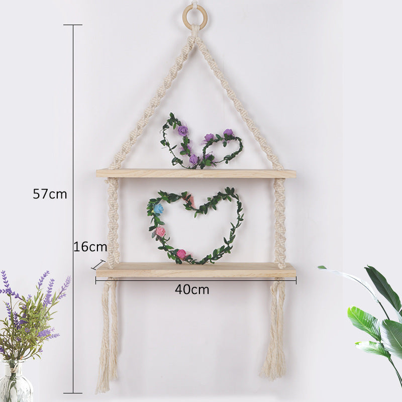 Macrame Hanging Shelf Shelving | Thrascher