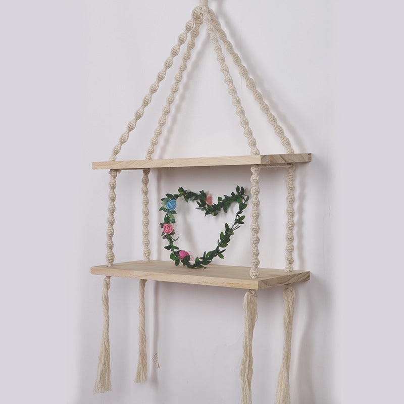 Macrame Hanging Shelf Shelving | Thrascher