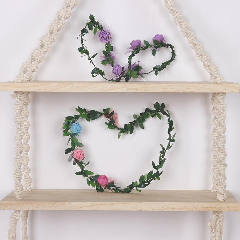 Macrame Hanging Shelf Shelving | Thrascher