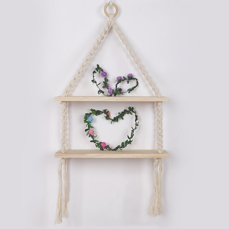 Macrame Hanging Shelf Shelving | Thrascher