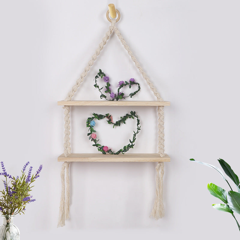 Macrame Hanging Shelf Shelving | Thrascher