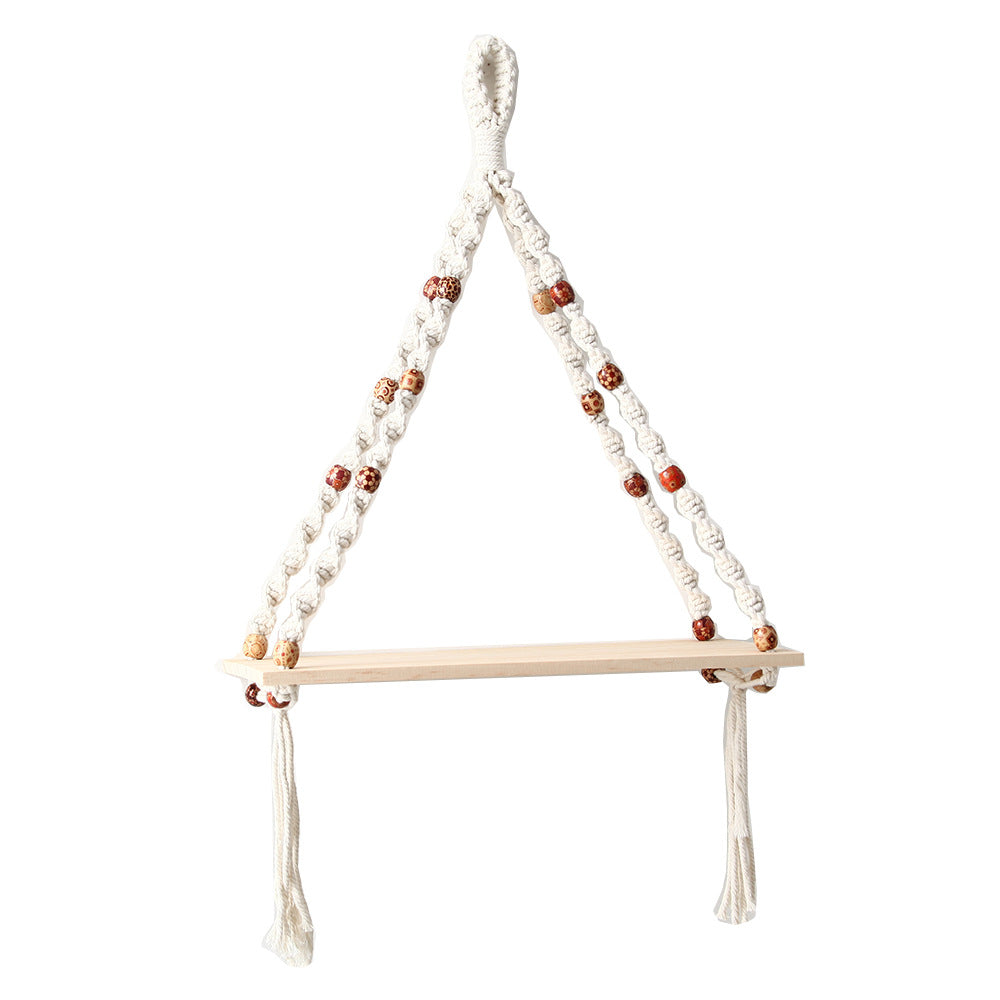 Macrame Hanging Wood Shelf | Thrascher