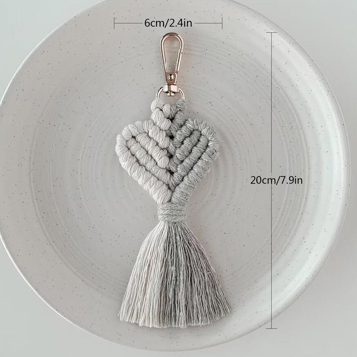Macrame Heart Keychain Holder | Thrascher