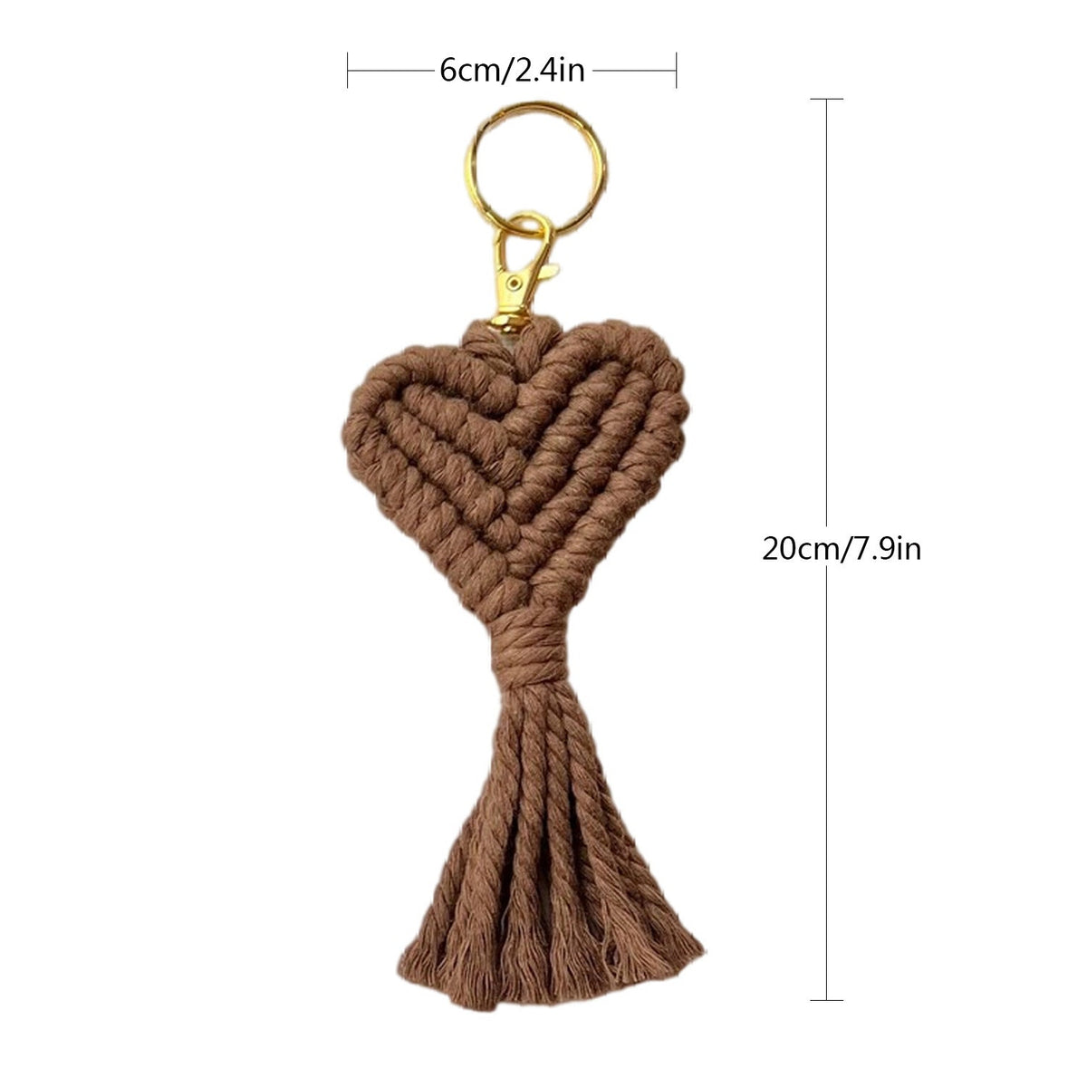 Macrame Heart Keychain Holder | Thrascher
