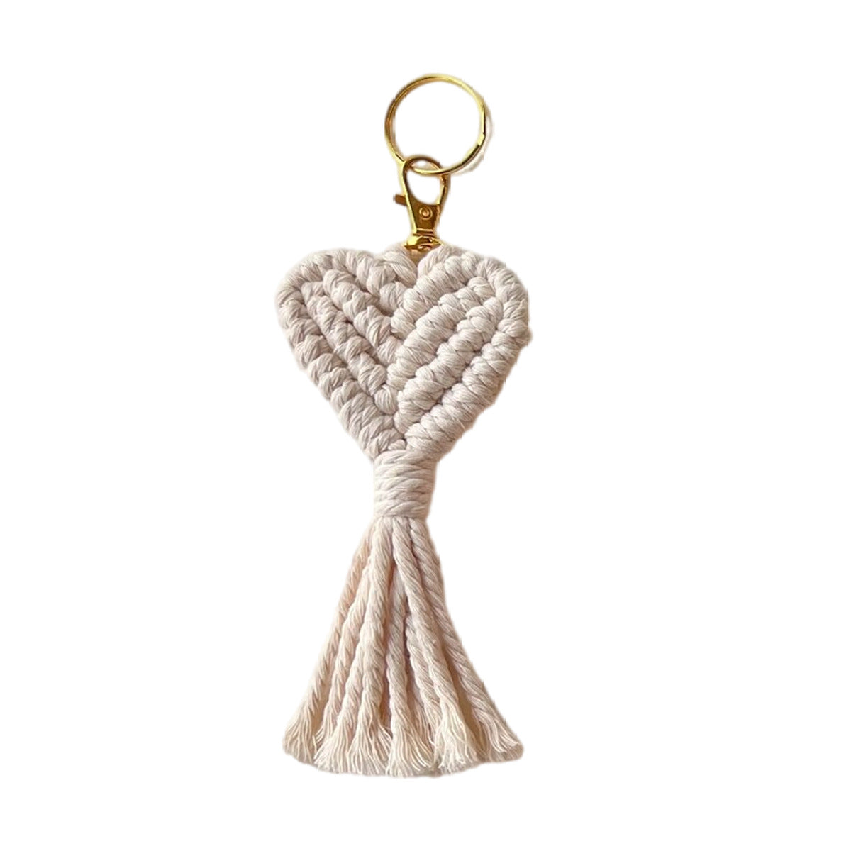 Macrame Heart Keychain Holder | Thrascher
