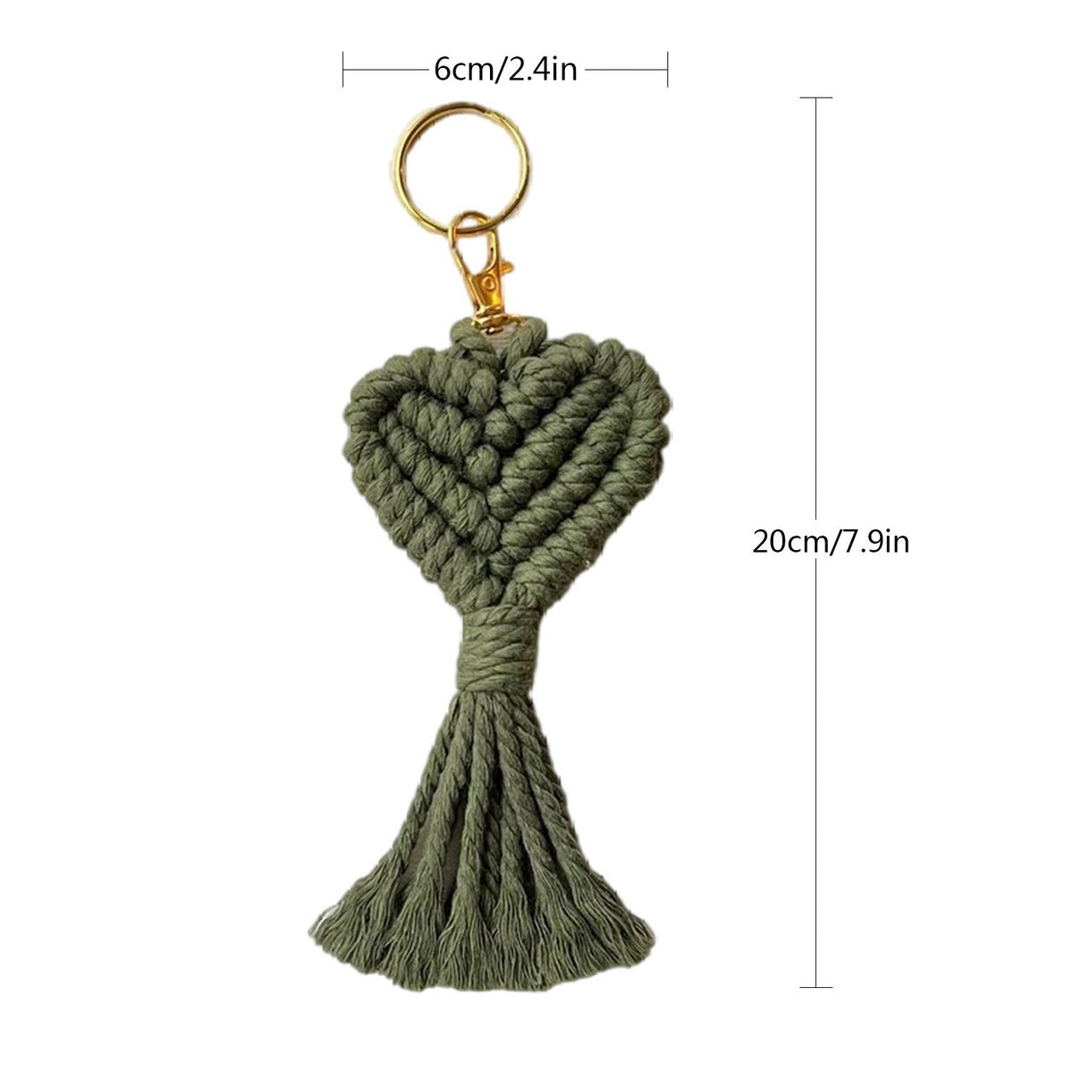 Macrame Heart Keychain Holder | Thrascher
