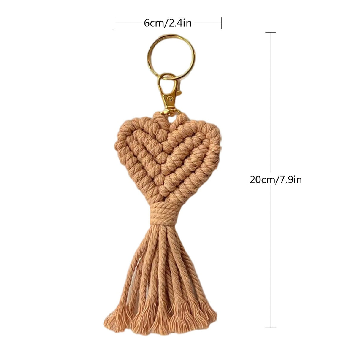 Macrame Heart Keychain Holder | Thrascher