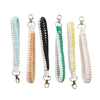Macrame Keychain Holder Apricot Blue | Thrascher