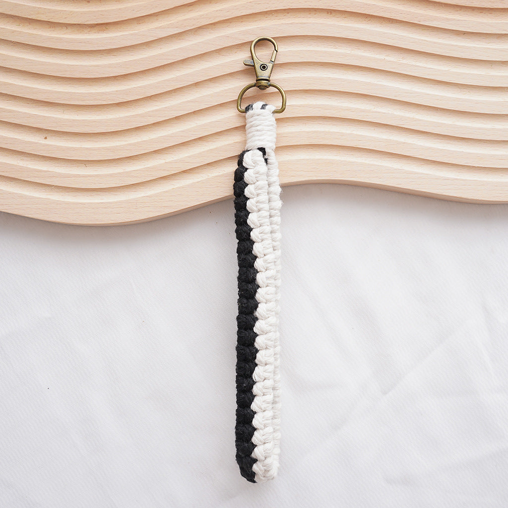 Macrame Keychain Holder Apricot Blue | Thrascher