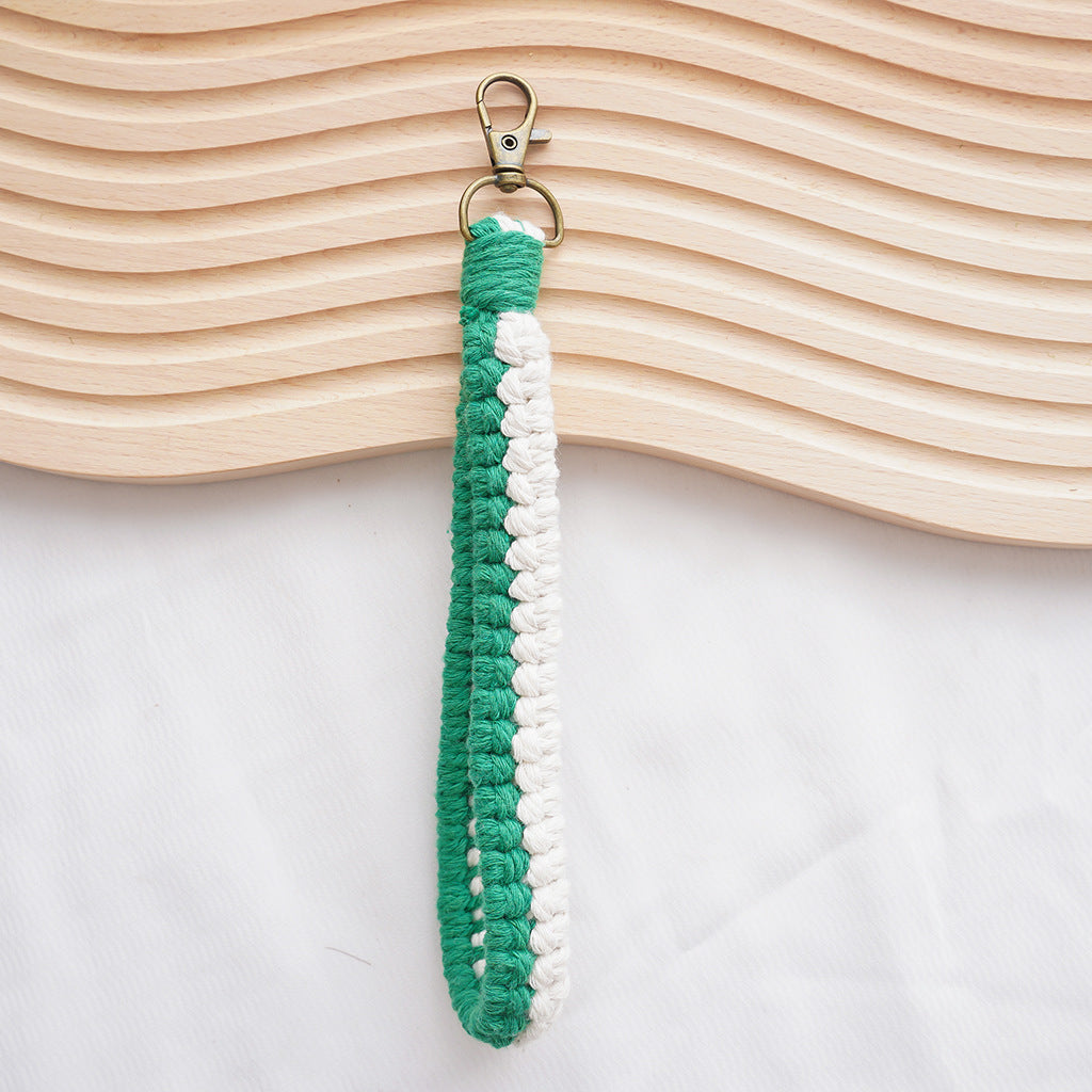 Macrame Keychain Holder Apricot Blue | Thrascher