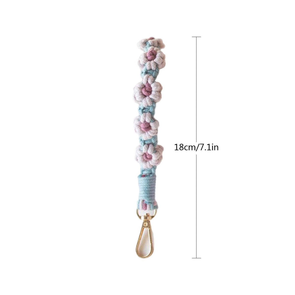 Macrame Keychain Holder with Floral Design | Thrascher