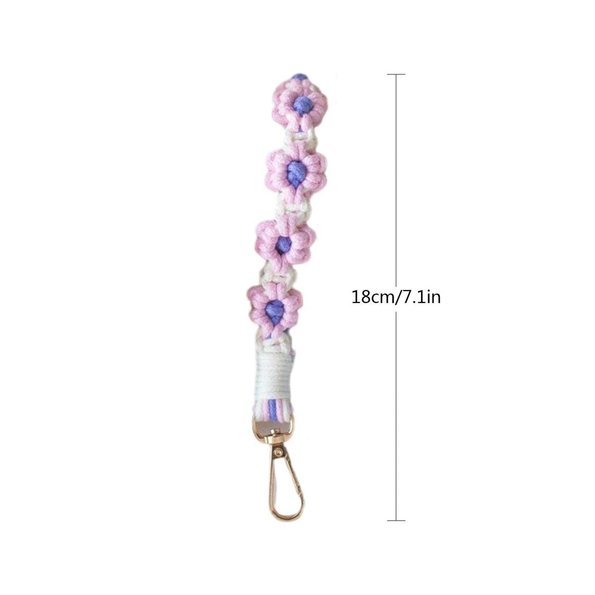 Macrame Keychain Holder with Floral Design | Thrascher