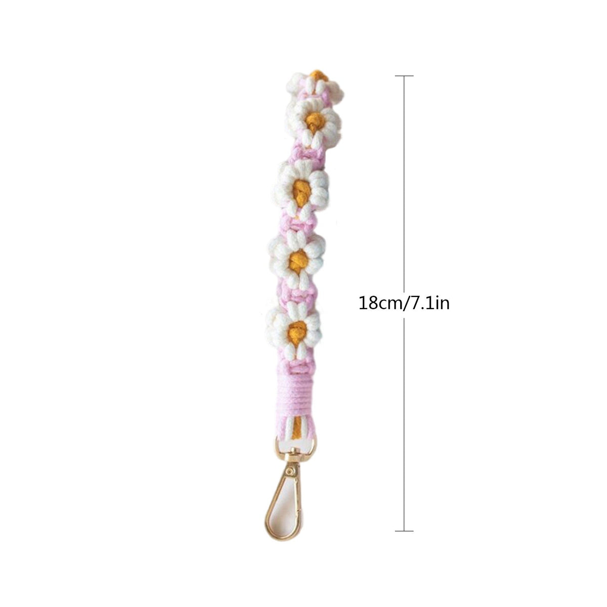 Macrame Keychain Holder with Floral Design | Thrascher