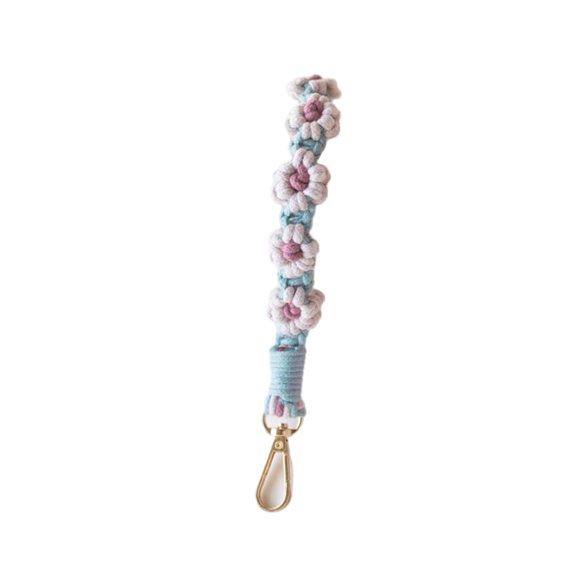 Macrame Keychain Holder with Floral Design | Thrascher