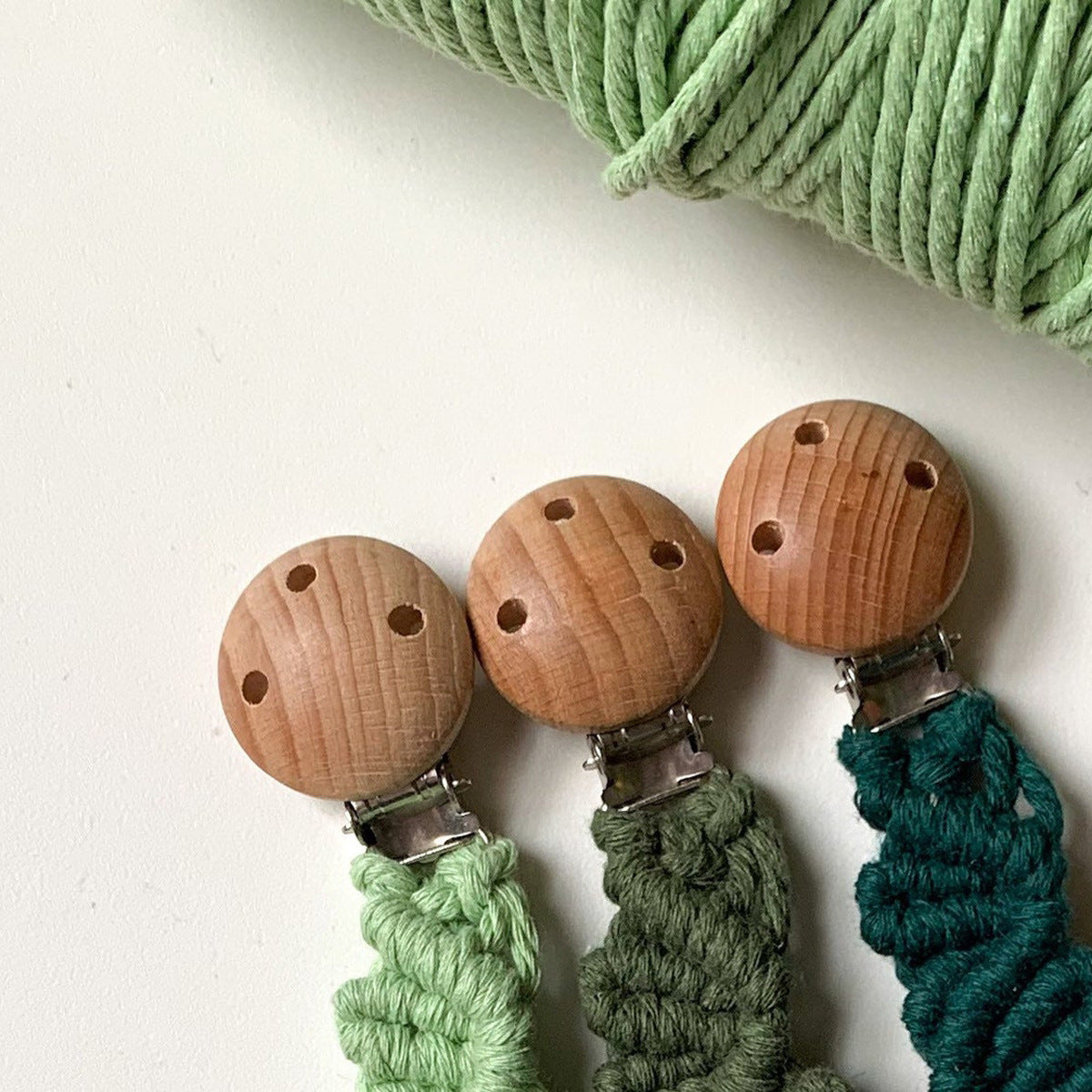 Macrame Keychain Holder with Wooden Accents | Thrascher