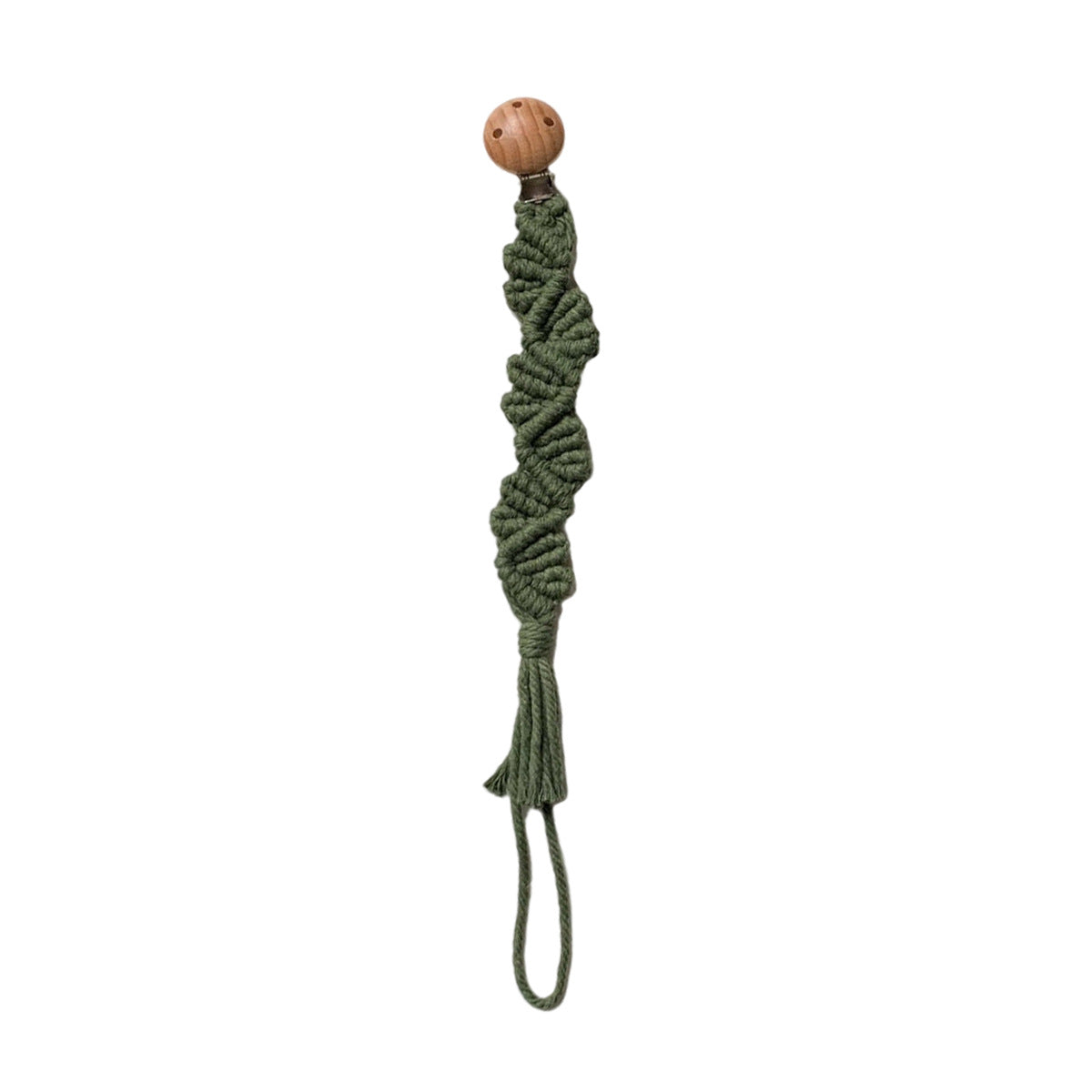 Macrame Keychain Holder with Wooden Accents | Thrascher
