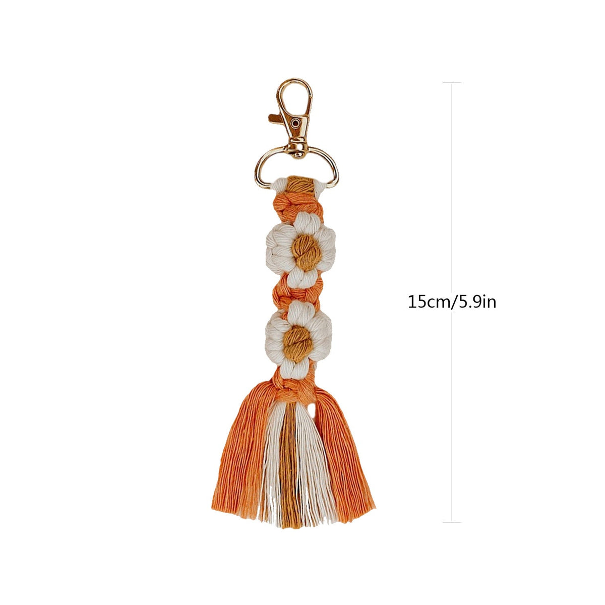 Macrame Keychain Strap with Floral Design | Thrascher