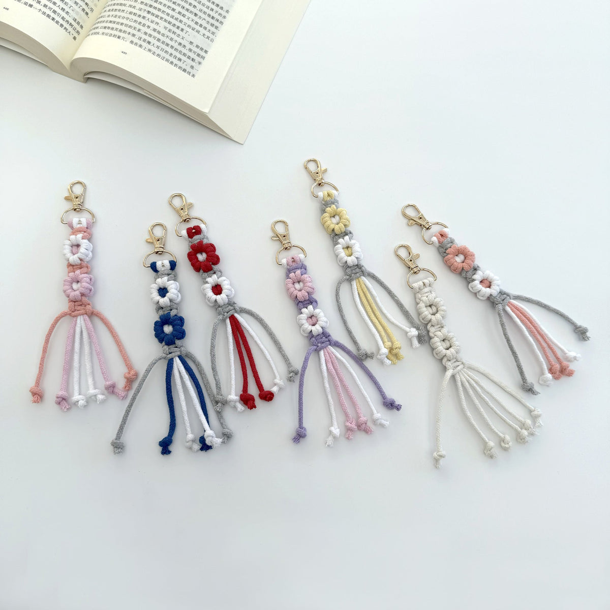 Macrame Keychain with Tassel | Thrascher