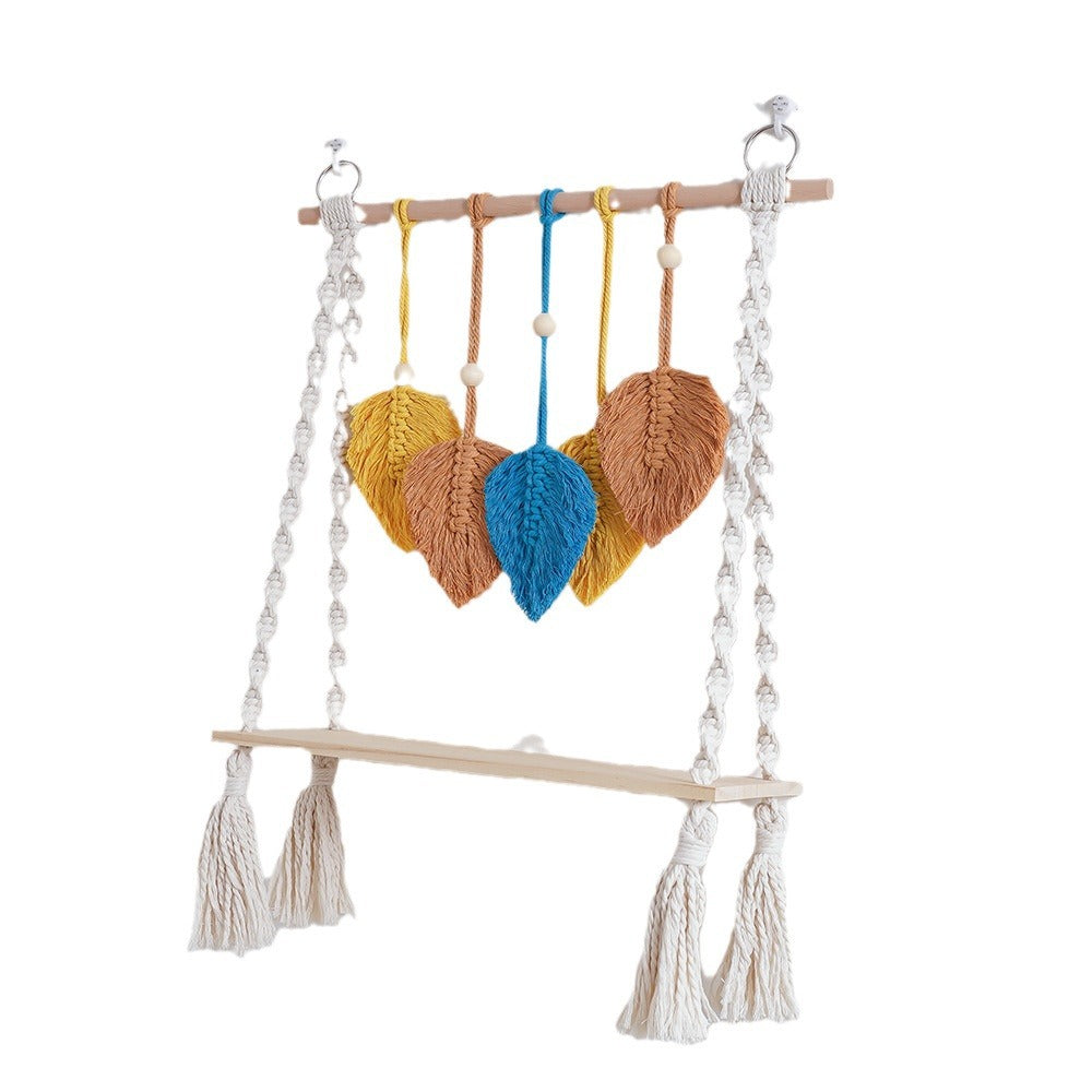 Macrame Leaf Wall Hanging Shelf | Thrascher
