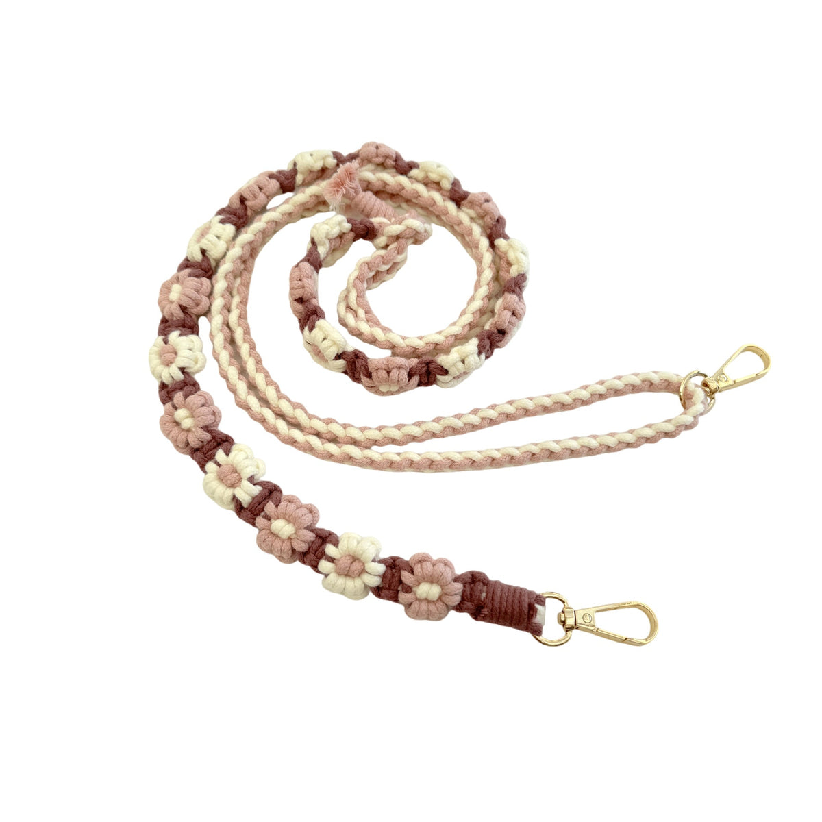 Macrame Pet Leash with Floral Detailing | Thrascher