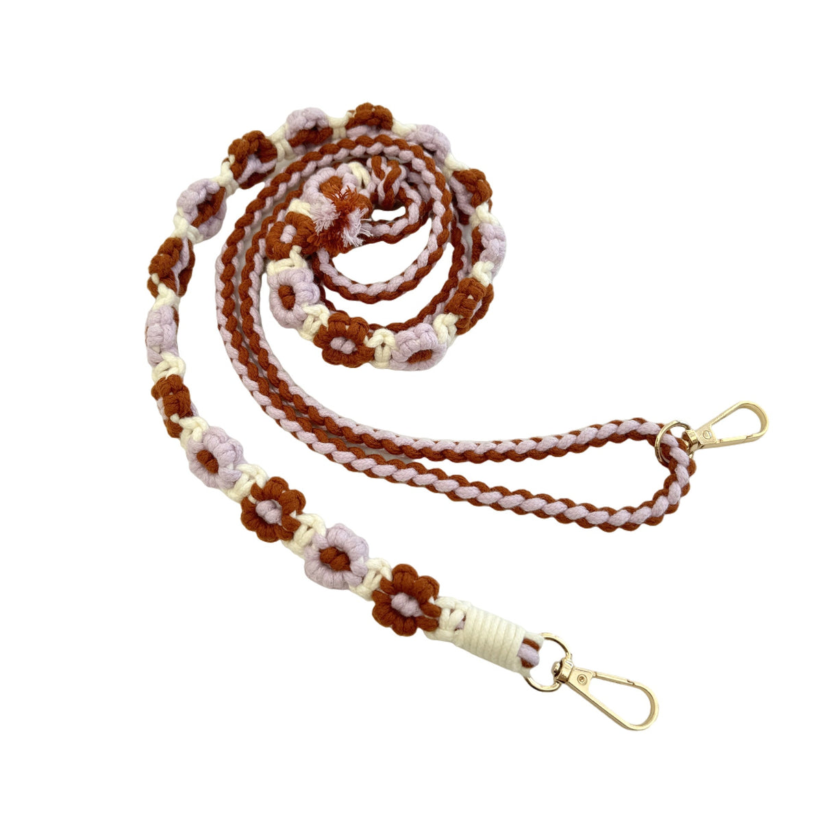 Macrame Pet Leash with Floral Detailing | Thrascher