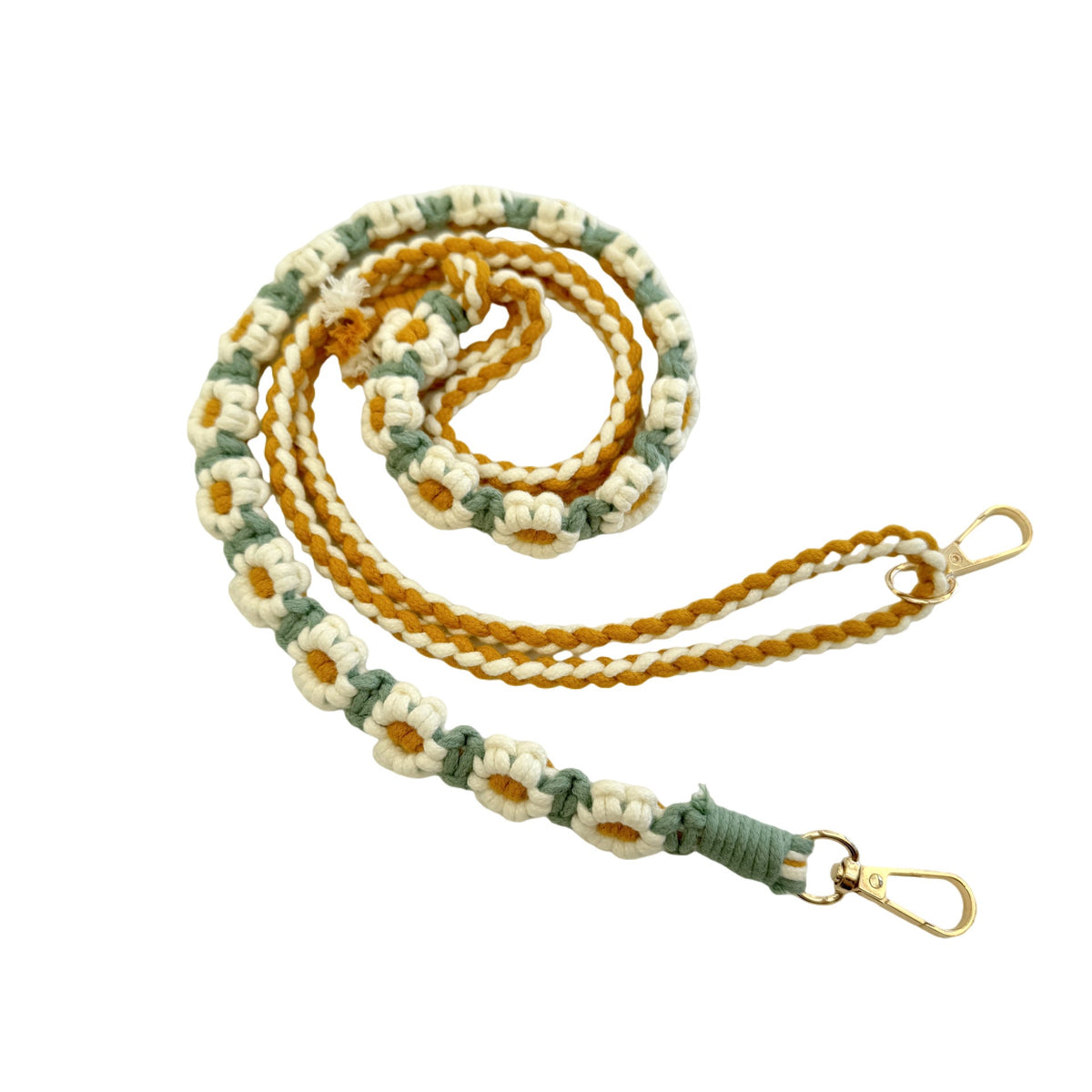 Macrame Pet Leash with Floral Detailing | Thrascher