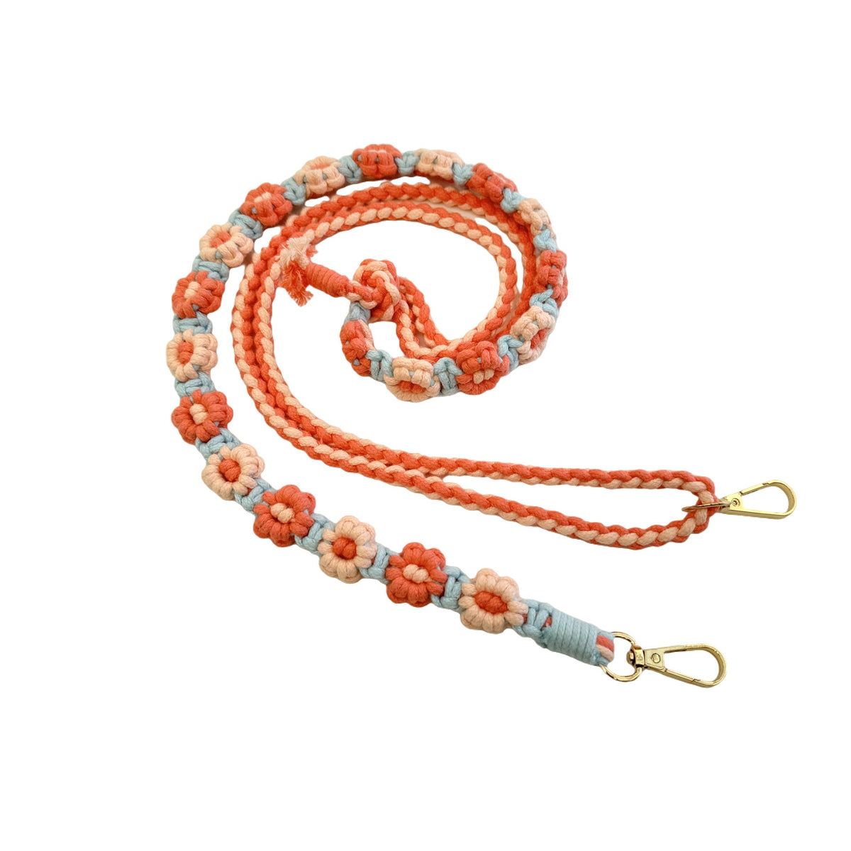 Macrame Pet Leash with Floral Detailing | Thrascher