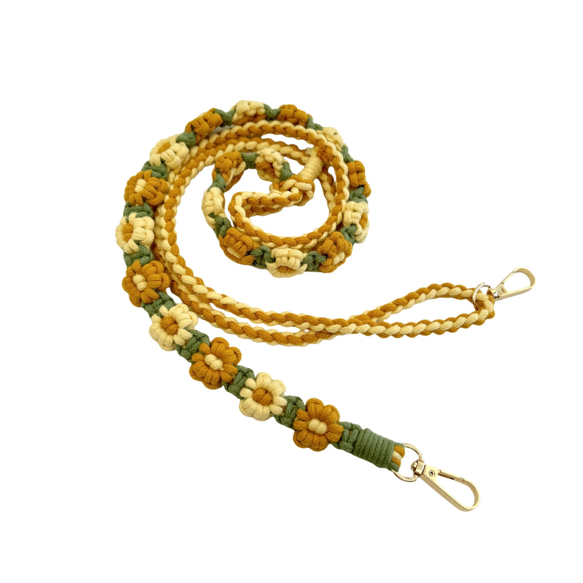Macrame Pet Leash with Floral Detailing | Thrascher