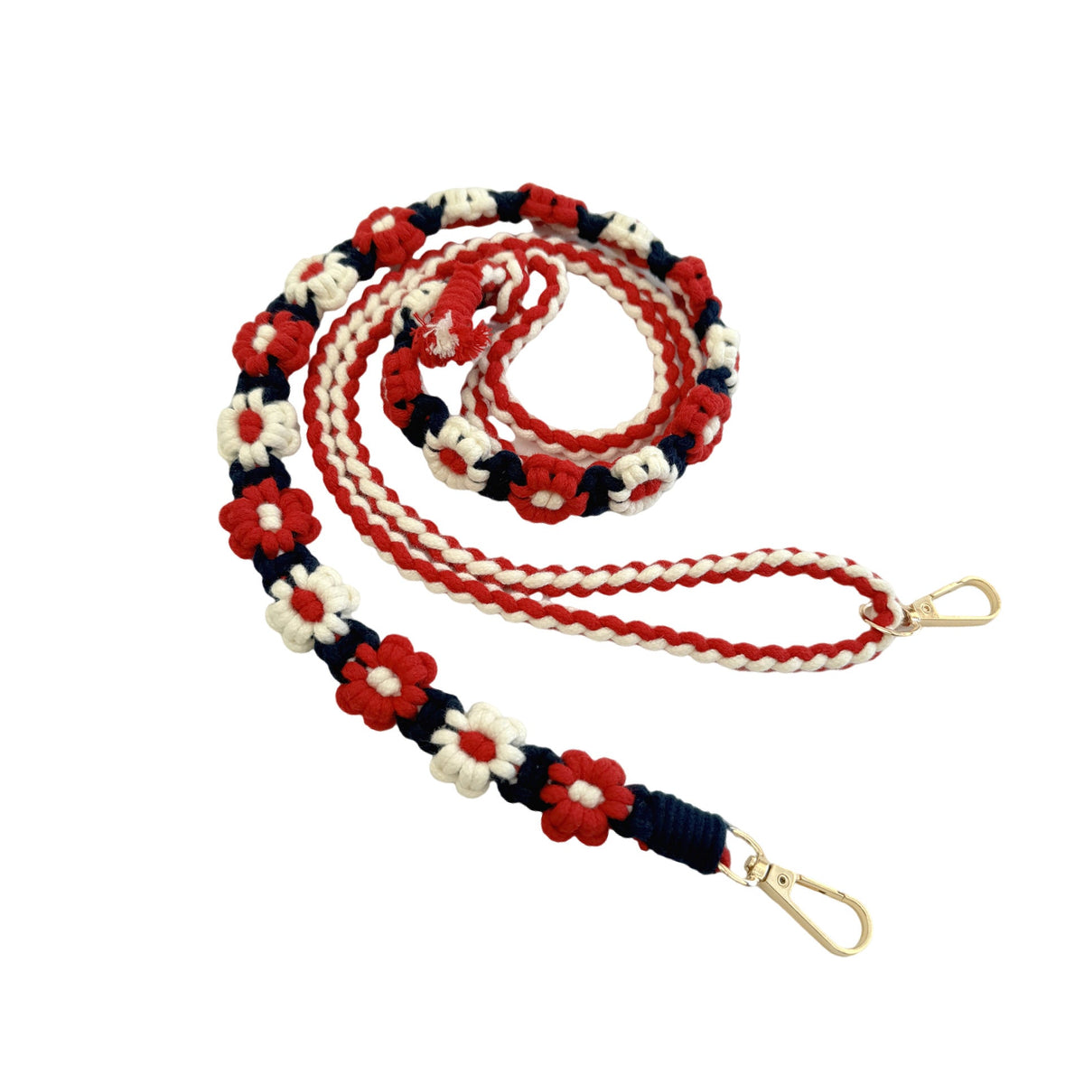 Macrame Pet Leash with Floral Detailing | Thrascher