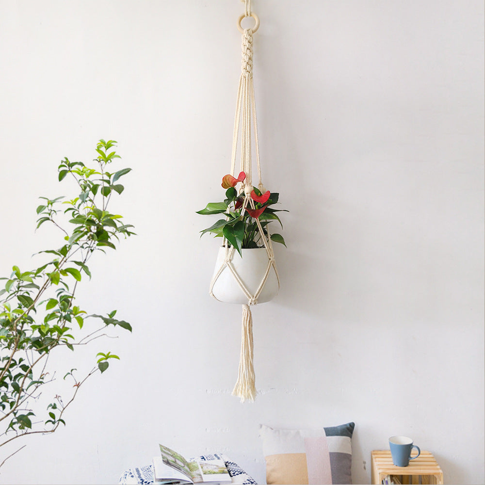 Macrame Plant Hanger Blue | Thrascher
