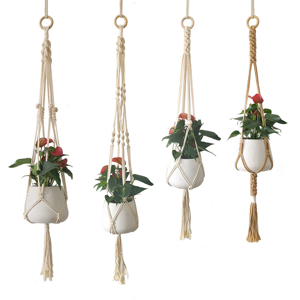 Macrame Plant Hanger Blue | Thrascher