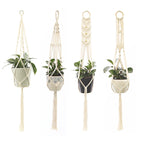 Macrame Plant Hanger Gray Iron Basket Red | Thrascher
