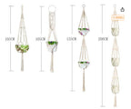 Macrame Plant Hanger Natural Wood Brick Red | Thrascher