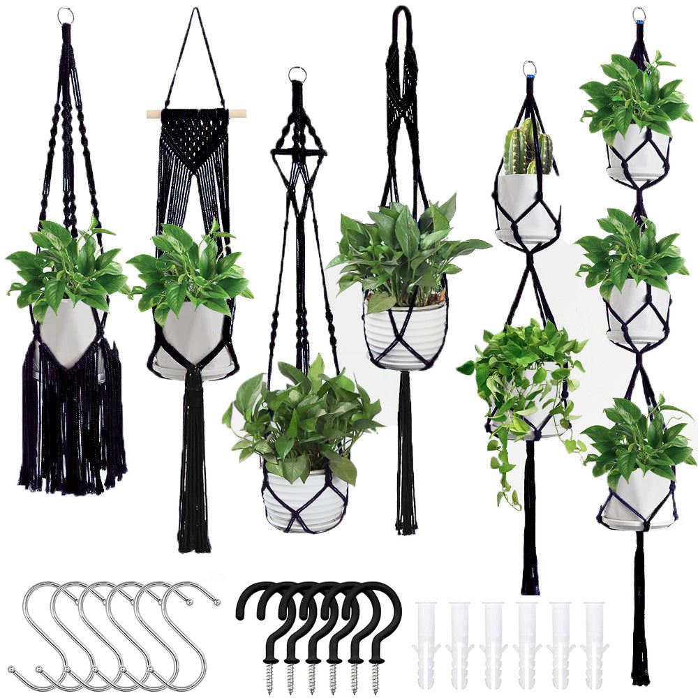 Macrame Plant Hanger Set | Thrascher