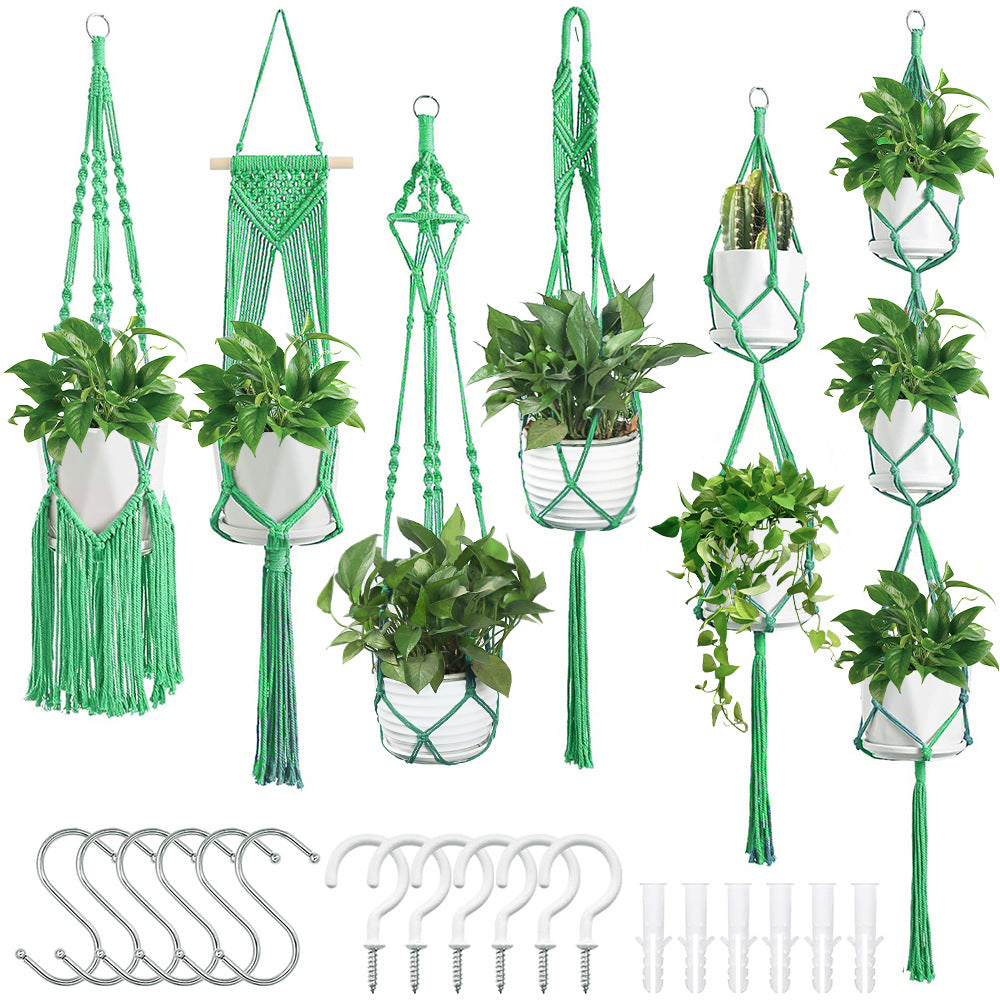 Macrame Plant Hanger Set | Thrascher