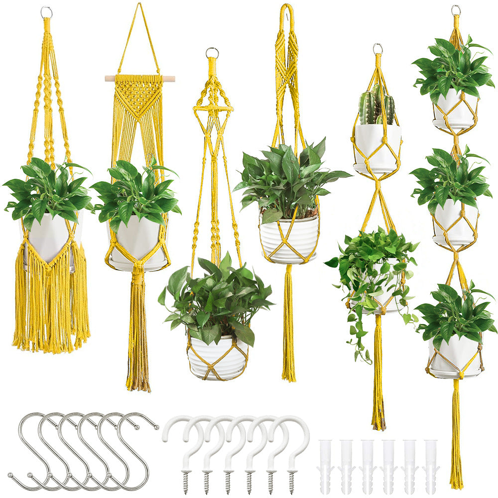 Macrame Plant Hanger Set | Thrascher