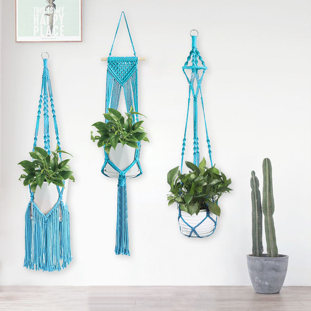 Macrame Plant Hanger Set | Thrascher