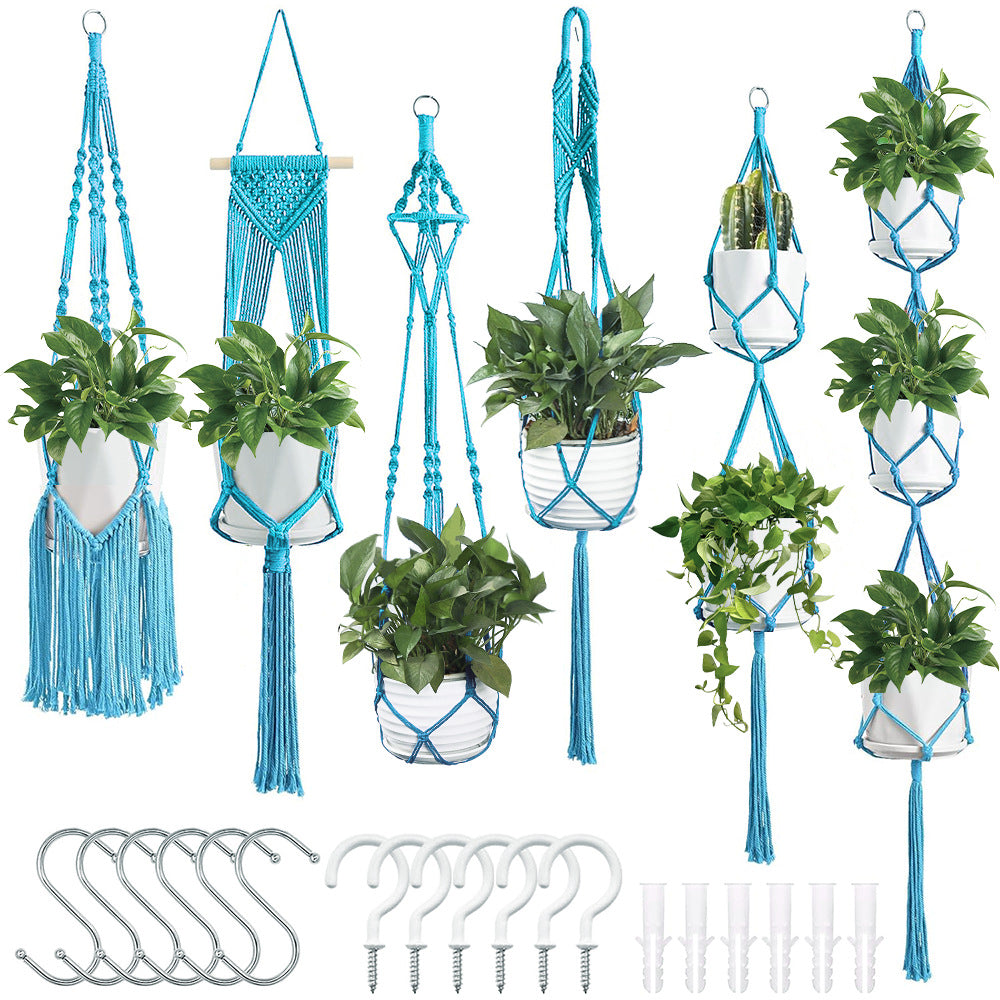 Macrame Plant Hanger Set | Thrascher